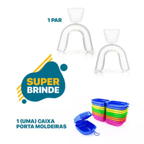 Clareador Dental Whiteness Perfect 16% - 3 Un + 1 Par de Moldeiras