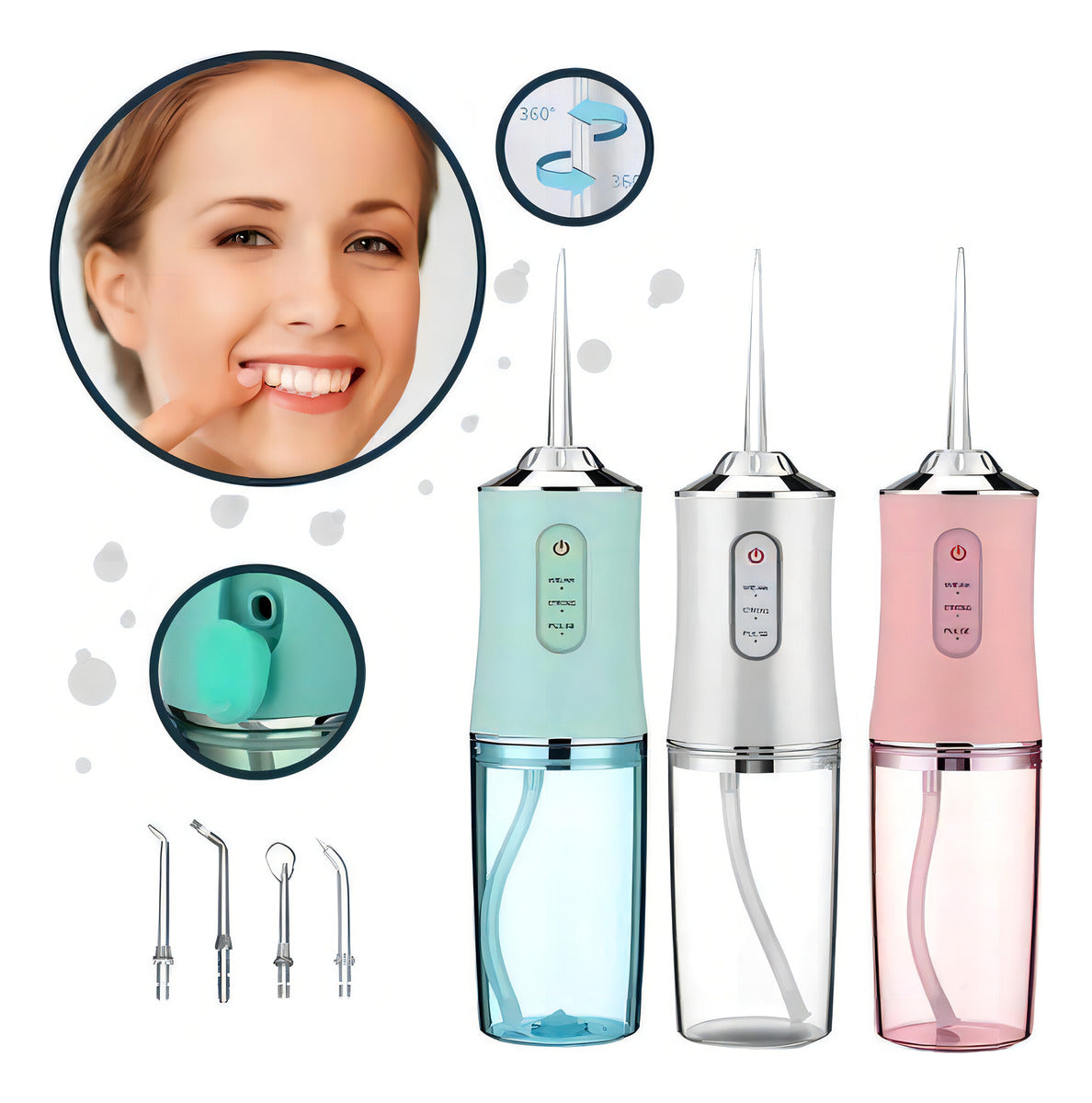 Irrigador Oral Portátil Limpeza Bucal - FlashJet 1