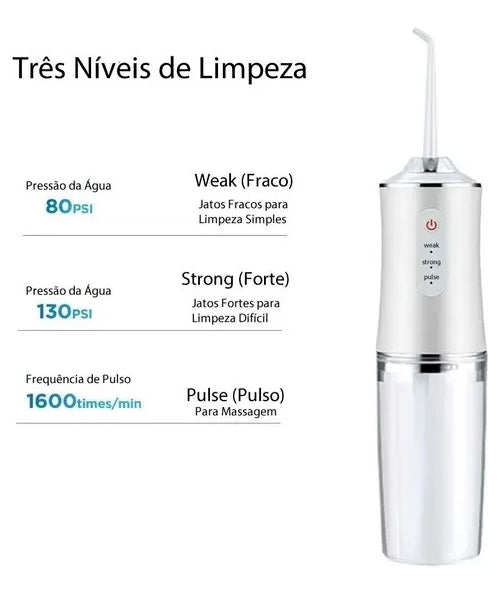 Irrigador Oral Portátil Limpeza Bucal - FlashJet 1