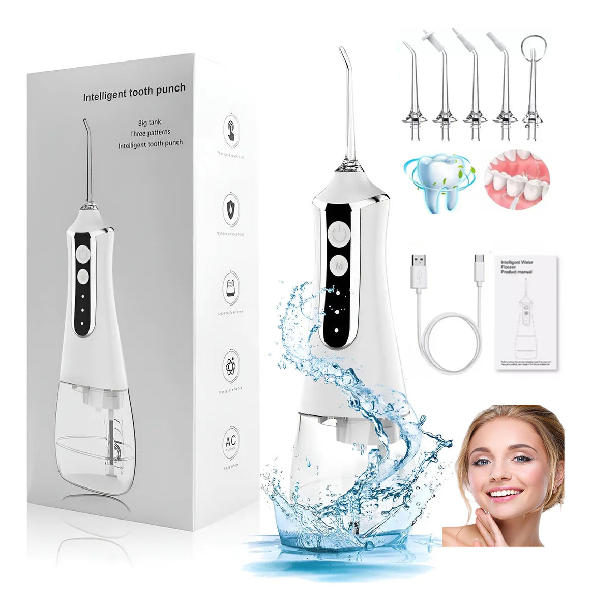 Irrigador Oral Portátil Limpeza Bucal - FlashJet Pro