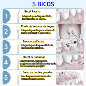 Irrigador Oral Portátil Limpeza Bucal - FlashJet Pro