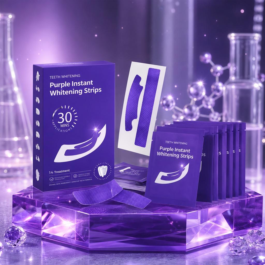 Fita Clareadora Dental Roxa 14 unidades - FlashPurple