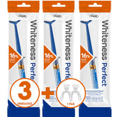 Clareador Dental Whiteness Perfect 16% - 3 Un + 1 Par de Moldeiras