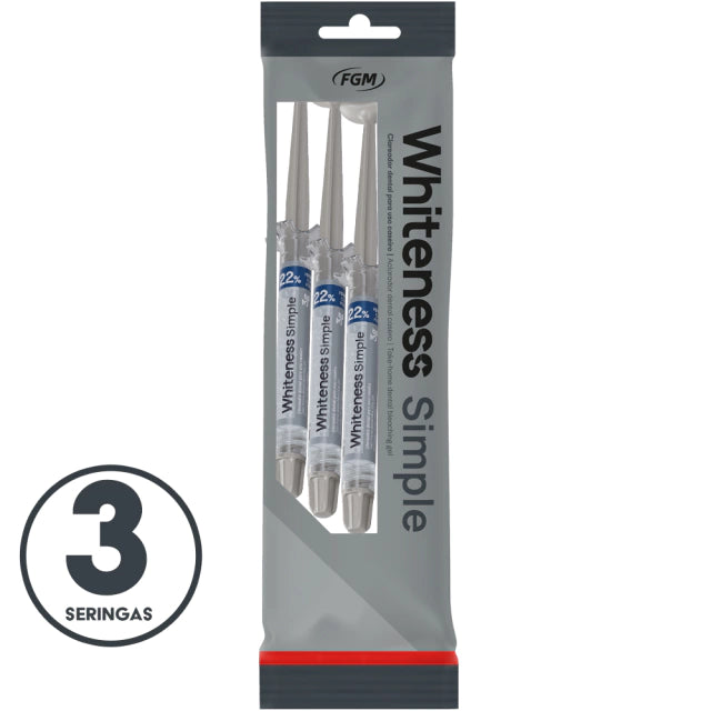 Clareador Dental Whiteness Simple 22% - 3 Unidades