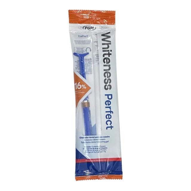 Clareador Dental Whiteness Perfect 16% - 3 Un + 1 Par de Moldeiras