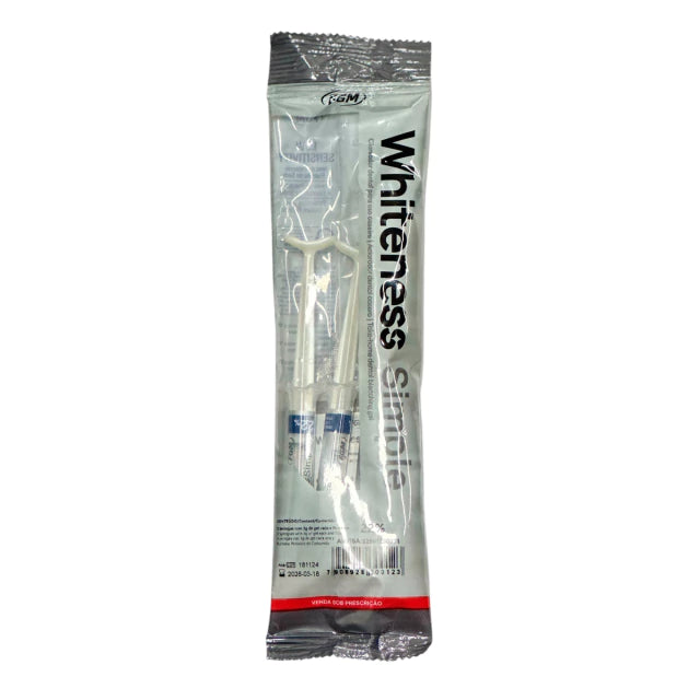 Clareador Dental Whiteness Simple 22% - 3 Un + 1 Par de Moldeiras